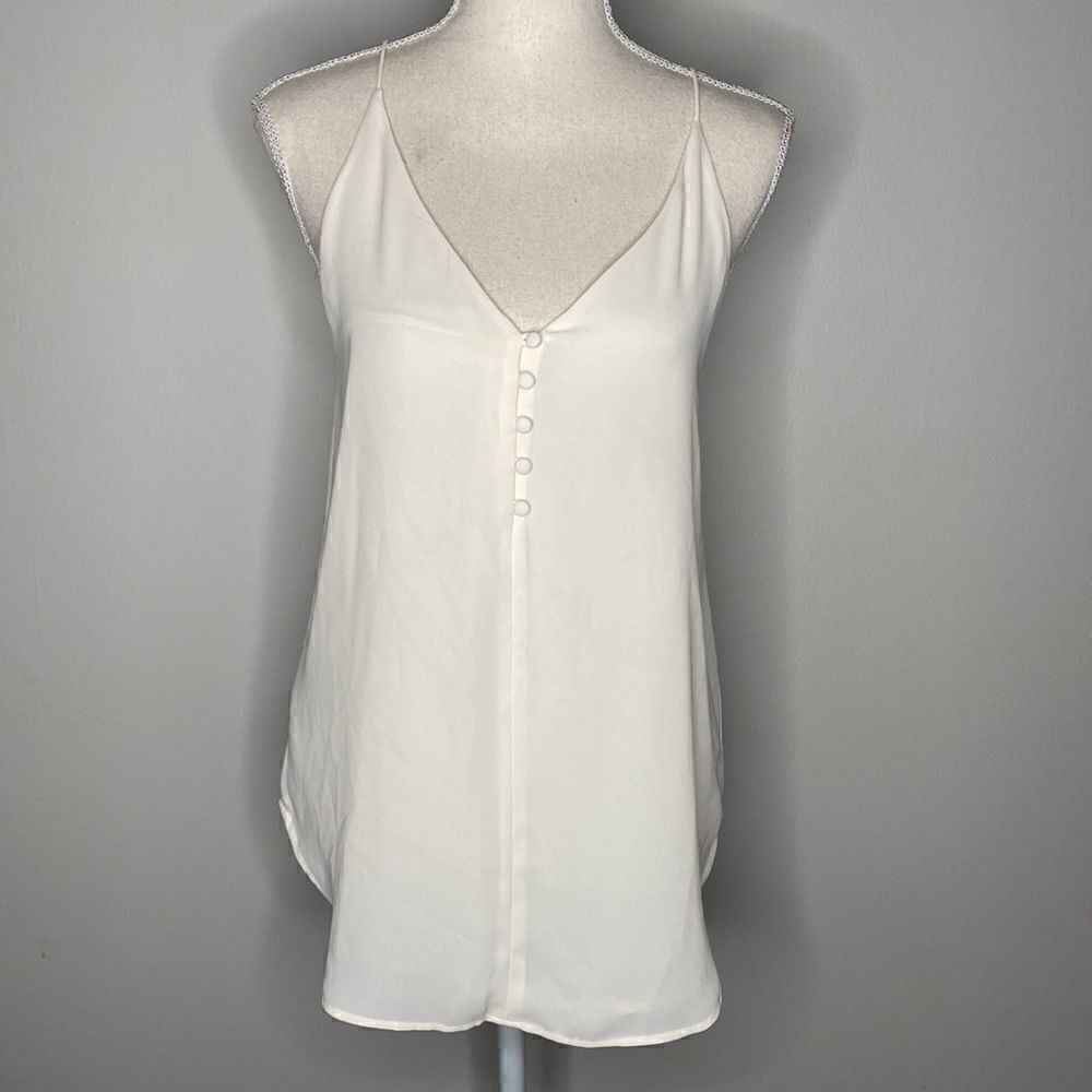 Women’s Loft Size XS White Cream Spaghetti Strap Blouse
